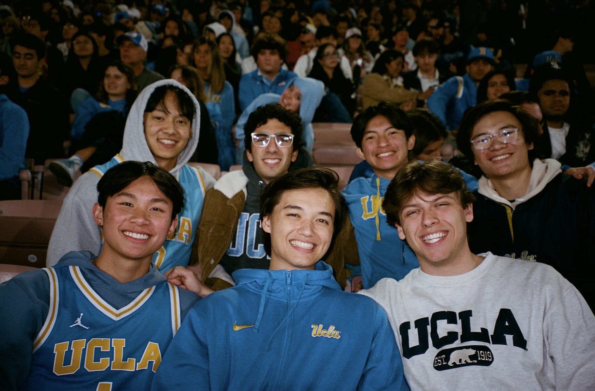 A UCLA versus USC game, shot on film